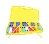 STOBAZA Metallofono per Note Colorate con Lettere Strumento Musicale Percussione in Ferro Stabile su Base Giocattolo Educativo per Ragazzo Ragazza e Musicale Creativo e Divertente