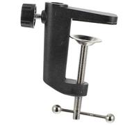 STOBAZA Morsetto per Microfono da Tavolo, Base in Alluminio Nero | Montaggio su Piano, Struttura Robusta e Affidabile, Uso Semplice, Design Antiscivolo, Protegge la Scrivania