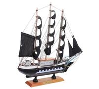 STOBAZA Nave Pirata in Legno 33cm Decorazione Stile Nautico per Casa Ufficio e Auto Vascello da Collezione Regalo per Amici