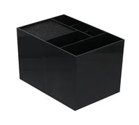STOBAZA Organizer Grande Capacità e Divisori Multipli Nero in Plastica con 6 Scomparti di Diverse Dimensioni per Forbici e Pettini per Salone di Parrucchiere e Uso Domestico