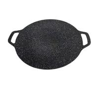 STOBAZA Padella Grill Rotonda in Pietra Antiaderente per Barbecue Portatile Leggera per Gamberetti e Carne per Picnic Coreana