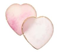 STOBAZA Palette per Nail Art in Resina a Forma di Cuore Set 2 Pezzi Bianco e Viola Piastra per Miscelare Smalti e Gel Tavolozza Portatile per Manicure e Display Unghie Professionale