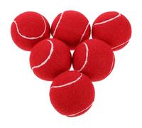 STOBAZA Palline da Tennis Rosse in Gomma per Allenamento Principianti e Giovani Confezione da 6 Pezzi Adatte per Campi in Terra Battuta Cemento e Erba Palline Elastiche per Pratica