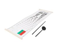 STOBAZA per Esame della con Tabella Occlusore Portatile e Puntatore Doppia Faccia in PVC Cornice in Legno Faggio per Optometristi e Uso Scolastico