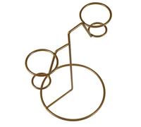 STOBAZA Porta Coni in Ferro Battuto Semplice Base Stabile, Espositore per Gelato e Snack per Matrimoni, Feste e Compleanni, Supporto per Carretto dei Gelati 4 Fori Distanziati, Colore Oro