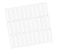 STOBAZA Porta Etichette Autoadesivo Trasparente Tasche in Plastica 75X32 CM Set da 48 Porta Schede Indice Adesivi per Scaffali e Archivi per Biblioteche e Scuole