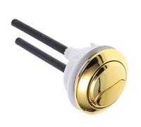 STOBAZA Pulsante di Scarico per Wc Doppio Design a Asta Extra Lunga in Abs, Resistente, Adatto per Uso Familiare e Alberghiero, Colore Oro Colore Casuale