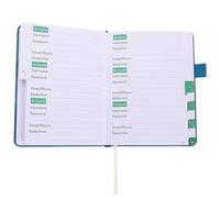 STOBAZA Rubrica Telefonica Tascabile A6 in Similpelle PU Mini Organizzatore di Indirizzi Portatile Penna Libro per Numeri di Telefono e Uso Ufficio Colore Azzurro per Appunti Veloci