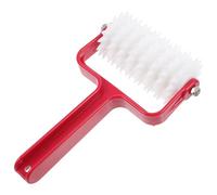 STOBAZA Rullo per Pizza Rosso in Plastica e Acciaio Inox, Perforazione | Utensile da Cucina per Casa, Alta Durezza e Buona Tenuta, Non Facile da Deformare, per Impasti e Basi Stile Casuale