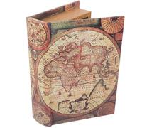 STOBAZA Scatola Finta a Forma Di Libro Retro Per Gioielli, Scatola Decorativa in Legno Per Ripiani, Contenitore Nascosto Per Ufficio E Casa, 21x30x7.5 Cm