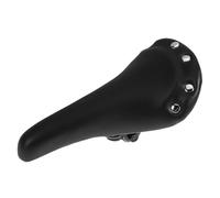 STOBAZA Sella per Bici da Corsa Vintage Rivetti Metallici Cuscino Comodo e Antiurto Sellino Ergonomico Nero per Mountain Bike e Bici da Strada Accessorio per Ciclismo Uomo e Donna