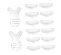 STOBAZA Set 12 Cuscinetti in Silicone per Permanente delle Ciglia con 2 Spazzole Piegaciglia a Forma di Y, Riutilizzabili per Effetto Lifting Naturale, per Trucco e Laminazione Ciglia