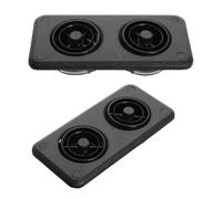 STOBAZA Set 2 Pezzi Bocchette Aria Condizionata Camper e Autobus, Coperchio Sfiato Tetto Nero Resistente alle Intemperie, Ventilazione Silenziosa per Risparmio Energetico e Clima Uniforme