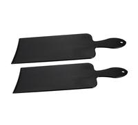 STOBAZA Set 2 Pezzi Tavole per Tintura Chioma in Plastica Nera, Bordi Curvi Manico Confortevole e Doppia Superficie Liscia e Testurizzata per Parrucchieri Professionisti