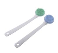 STOBAZA Set 2 Spazzole per Massaggio Corpo in Silicone Manico lungo per Doccia e Bagno Spazzola per Esfoliazione e Pulizia Profonda della Pelle per Stimolare la Circolazione e Prevenire