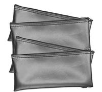 STOBAZA Set 4 Custodie Per Microfono in Pelle Pu Cerniera Custodia Porta Microfono Compatta e Leggera Borsa Da Trasporto Antifango Per Cantanti e Uso Professionale