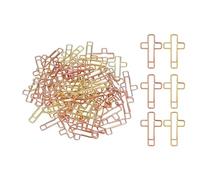STOBAZA Set 40pezzi Metal Paperclips a Forma di Croce per Cartoleria Ufficio e Casa, Clip Documenti e Porta Carta Croce per Back To School Party