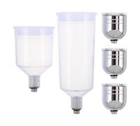 STOBAZA Set 5 Pezzi Contenitori per Vernice Spray in Plastica Resistenti alla Corrosione Tazze Sostituibili per Aerografo con Iniezione Ossigeno Accessori per Pittura a Olio e