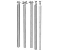 STOBAZA Set 5 Punte per Incisione Legno 2,35 Mm per Utensile Rotante Elettrico, Testina da Intaglio Resistente in Metallo per Lavorazione Fai da Te e Modellismo Artigianale