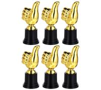 STOBAZA Set 6 Pezzi Premi Decorativi in Plastica Forma di Pollice con Base per Targhetta Riconoscimenti per Giochi Gare e Spettacoli per Asilo Nido e attività Sportive