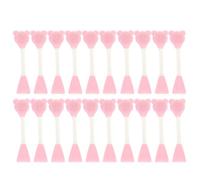 STOBAZA Set da 20 Spazzole per Maschera Viso in Silicone a Doppia Estremità Applicatore Morbido a Forma di Orso e Pennello Piatto Spazzola per Pori e Lavaggio Viso Strumento per Cura