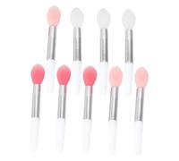 STOBAZA Set da 9 Pennelli per Labbra in Silicone Applicatori per Rossetto e Maschera Labbra Portatili Colori Assortiti Rosa Pesca Trasparente e Rosso Anguria per Trucco Professionale