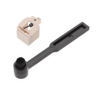 STOBAZA Set Pulizia Vinile Spazzola Antistatica e Ago di Ricambio per Stilo Giradischi, Accessorio Precisione per Grammofono, Rimozione Polvere e Manutenzione Audio