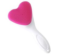STOBAZA Spazzola Manuale per la Pulizia del Viso da Donna in Silicone a Forma di Cuore Spazzola per Lavaggio del Viso Morbida e Pratica Strumento per Pulizia Profonda della Pelle Rosa