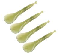 STOBAZA Strumento di Agopressione Gua Sha in Resina 4 Pezzi per Massaggio Viso e Collo Dispositivo per Scultura Facciale e Cura della Pelle Massaggiatore Manuale Antietà per Uso