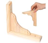 STOBAZA Supporto Mensole in Legno Triangolare Installazione Facile e Stabilità Eccezionale, Staffe Reggimensole Naturali per Scaffali da Muro Eleganti e Resistenti