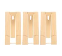 STOBAZA Supporto per Ventagli in bambù 18,5 Cm, Espositore da 3 Pezzi Pieghevole per Ventagli Cinesi e Giapponesi, Base Decorativa Compatta per Casa, Ufficio e Fiere Culturali