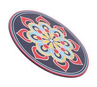 STOBAZA Tappetino per Ciotola di Meditazione Tibetana con Ricamo Mandala Cuscino Antiscivolo per Accessori Yoga e Prop Religioso Grande e Resistente per Pratiche di Canto Sonoro