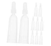 STOBAZA Tappi Contagocce per Fiale 10 Pezzi, Applicatori Colla Punta Riutilizzabile in Tpe Trasparente, Collo Curvo Morbido Antigoccia per Uso Quotidiano e Portatile da Viaggio