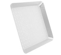 STOBAZA Teglia Rettangolare Perforata Antiaderente in Alluminio Resistente Temperature per Pizze Croccanti Casa e Ristorante
