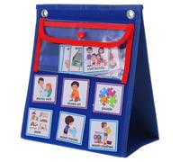 STOBAZA Visual Daily Routine Chart Multifunctional Wall Hanging Schedule For Children S Chores Educational Visual Planner With Word Labels And Safe Material For Home And Classroom Use