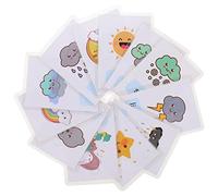 STOBOK 12 Pezzi Flashcard Di Apprendimento Accessori Schede Flash Domestiche Carte Conoscitive Per L'apprendimento Del Tempo Vista Parole Schede Flash Portatile Giocattolo Bambino