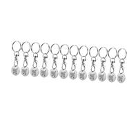 STOBOK 12pezzi Portachiavi Gettone Per Della Inossidabile Accessorio Per Chiavi Resistente Shopping