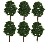 STOBOK 20 Alberi Miniatura Modello 9 Cm in Plastica Scala 1:100 per Diorami e Presepi Verde Scuro