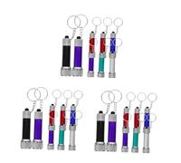 STOBOK 24pezzi Mini Torce Led Portatili Lega Di Alluminio Con Portachiavi Lampadine Per Campeggio e Attività All Aperto Colore Casual