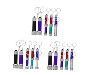 STOBOK 24pezzi Mini Torce Led Portatili Lega Di Alluminio Con Portachiavi Lampadine Per Campeggio e Attività All Aperto Colore Casual