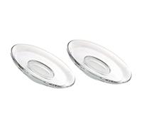 STOBOK 2pcs piatti da caffè trasparenti piatti rotondi tazza piccoli piatti di vetro piatti snack caffè piattino da tè per caffè tazza tazza tazza da tè caffè piatto da tè per la cucina domestica