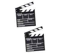 STOBOK 2pezzi Clapboard Cinematografico Legno Per Film e Decorazione Tavola Scrivibile Per Scenari Video e Fotografia Domestica Accessorio Per Registi e Appassionati Di Cinema