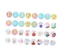 STOBOK 32pezzi Adesivi Mensili Per Ragazza Adesivi Per Traguardi Autoadesivi Carta Di Sicura e Reutilisabile