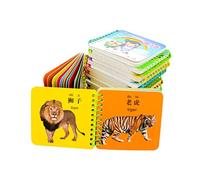 STOBOK 3pezzi Libri Morbidi Per Libri Educativi Bilingue Cinesi e Inglesi Con Design Anti-strappo Per Apprendimento e Gioco Sensoriale Animali Mezzi Di Trasporto Oggetti Quotidiani