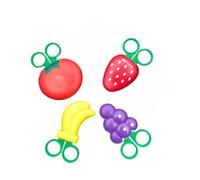 STOBOK 4pezzi Forbici Scuola Ragazzo Ragazza Ragazza Con Coperture Magnetiche Forma Di Frutta Sicurezza Ergonomica in Acciaio Resistente Pratiche e Compatte Per Età