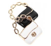 STOBOK 4pezzi Miniature Chain Bag Di Decorative Per Casa Delle Bambole Bianchi e Neri Accessori Per Allestimento Scene Design Elegante e Resistente Perfetti Per Decorazioni e Giochi Di