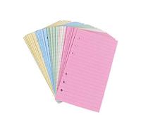 STOBOK 50 fogli A6 Carta per rilegatura a 6 anelli, ricarica colorata per 6 fori Raccoglitore Agenda Notebook Diario di viaggio