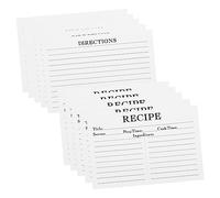 STOBOK 50 Pezzi scheda ricetta per uso quotidiano carta per ricette per uso quotidiano biglietti da visita arredamento carta nota alimentare schede dietetiche vuote doppia faccia pasti