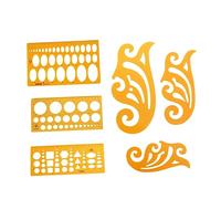 STOBOK 6pezzi Righelli Curvilinei Per Progettazione Strumento Di Misura Per Disegno e Architettura Righelli Trasparente Arancione Per Forme Diverse