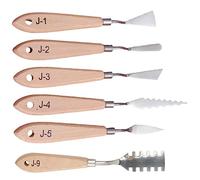 STOBOK 6pezzi Spatole Per Pittura Olio Di Coltelli Professionali Per Pittura Coltelli Per Miscelazione Dei Colori Portatili Per Olio Strumenti Per Artistica